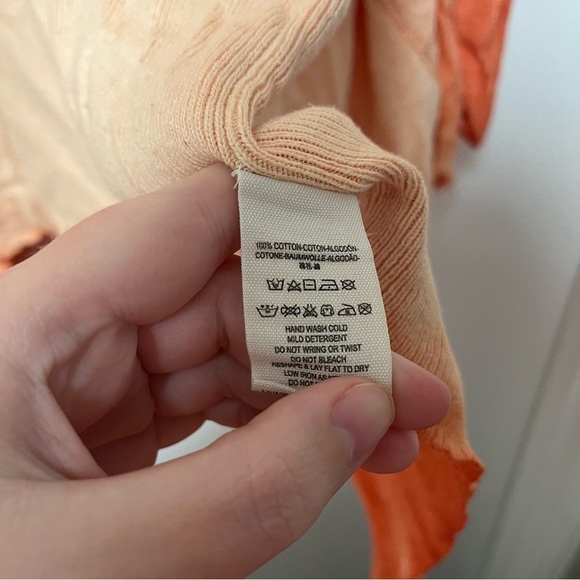 Free People Orange Open Front Cardigan SMALL - Picture 5 of 5